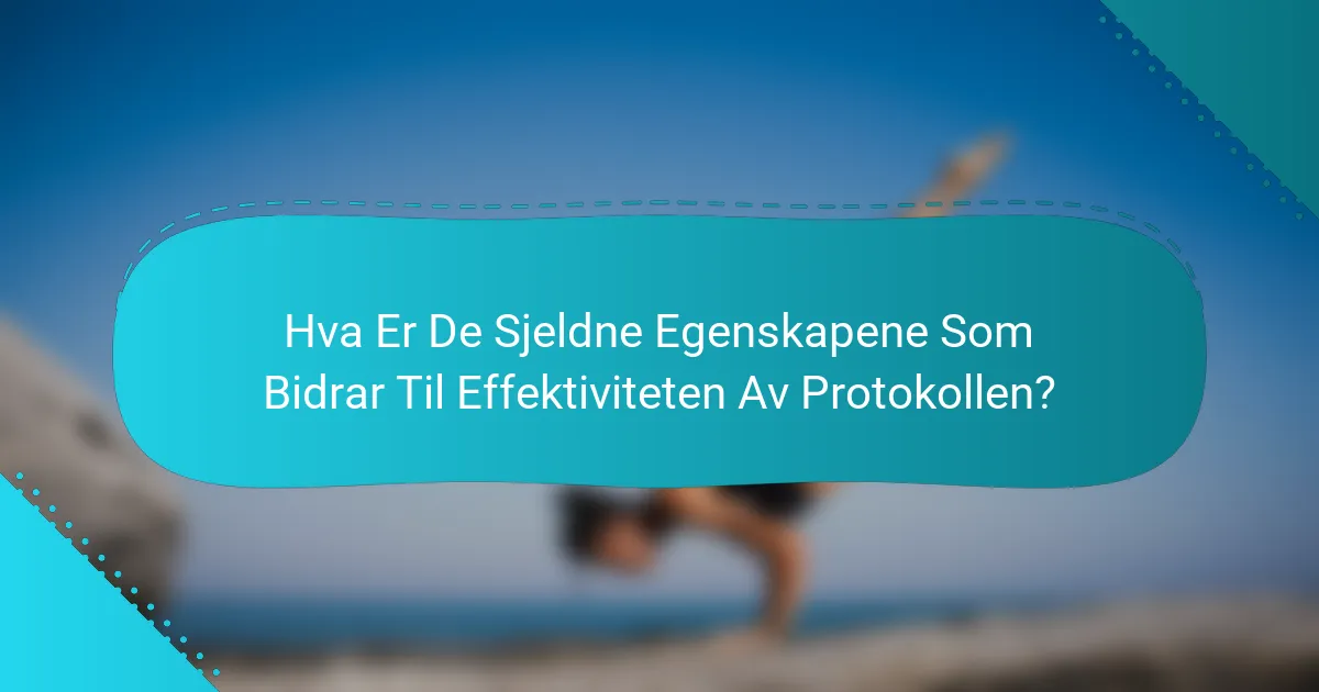 Hva Er De Sjeldne Egenskapene Som Bidrar Til Effektiviteten Av Protokollen?